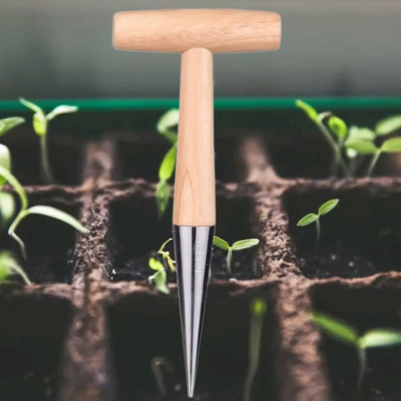 Home Gardening Wooden Planting Seeds And Bulbs Tools Hand Digger Seedling Remover Seedling Lifter Seed Planter Tool