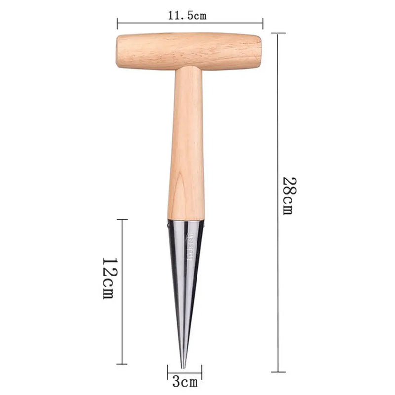 Home Gardening Wooden Planting Seeds And Bulbs Tools Hand Digger Seedling Remover Seedling Lifter Seed Planter Tool