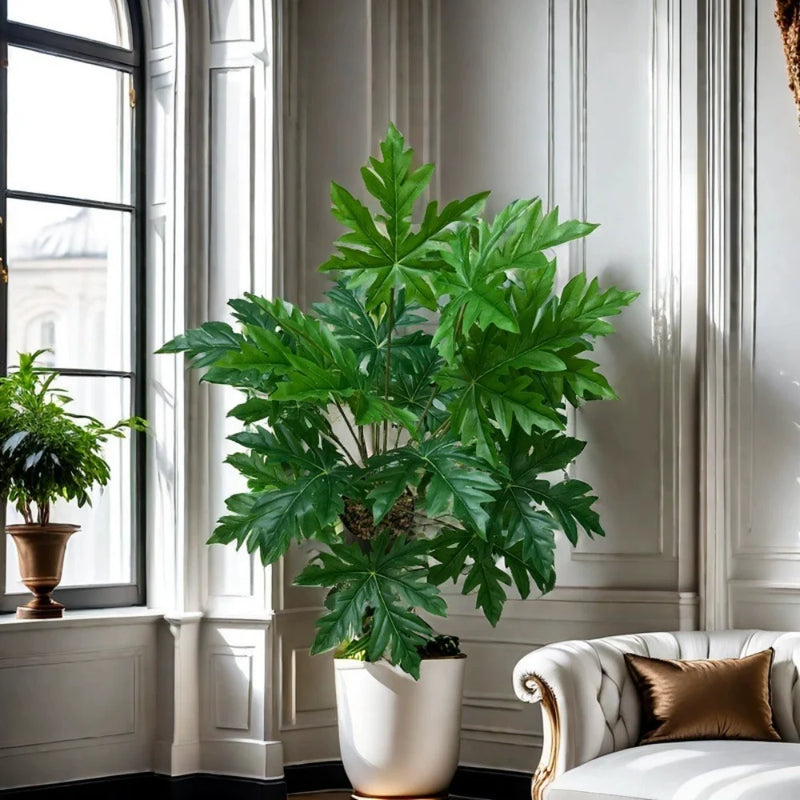 Large Size Artificial Palm Tree Plants Green Leaf Simulated Bonsai Potted Decoration Floor Home Garden Office Patry Decor Ornament