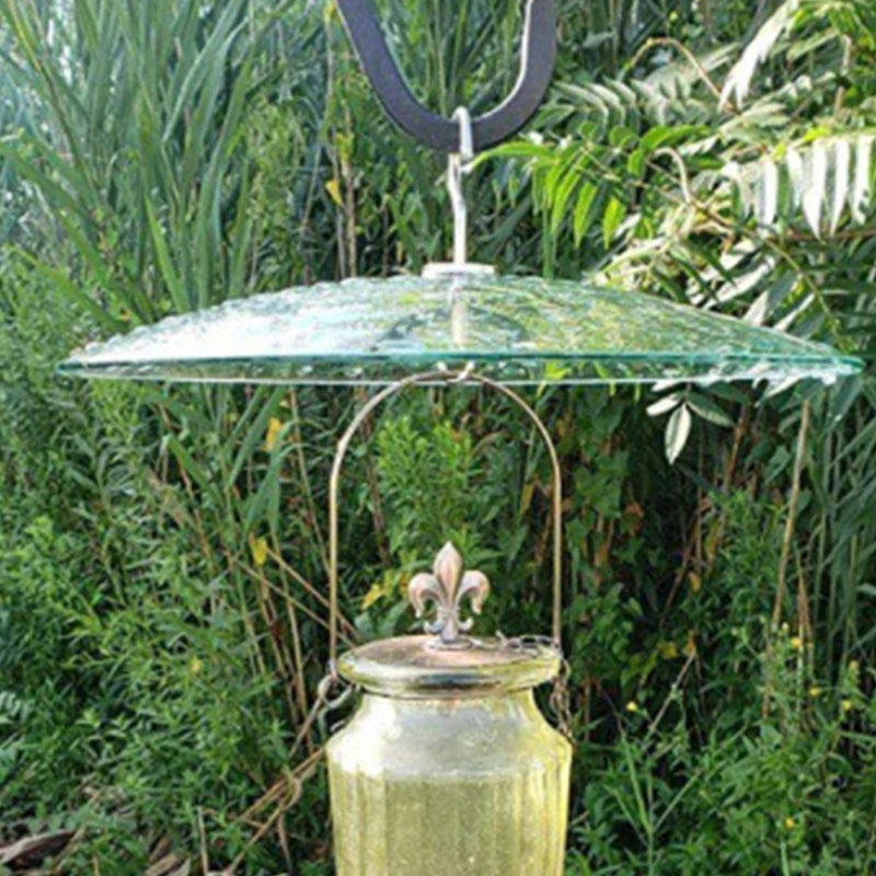 Outdoor Bird Feeders Rain Cover Weatherproof Rain Guard Clear Dome Cover Umbrella Squirrels Baffles for Hummingbirds