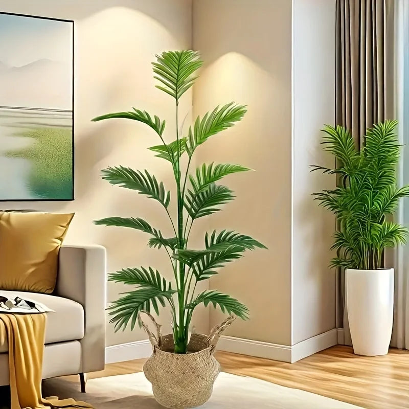 Large Artificial Palm Plant15Leaf - Perfect choice for home and office decoration,Indoor and outdoor use,Not including the basin