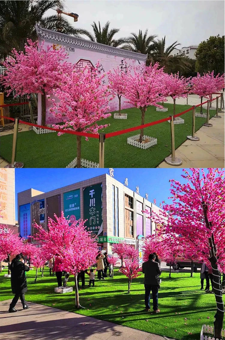 Artificial Peach Tree for Christmas, Simulation Cherry Tree, Outdoor Garden, Large Wishing Peach Tree, Wedding Center Decoration