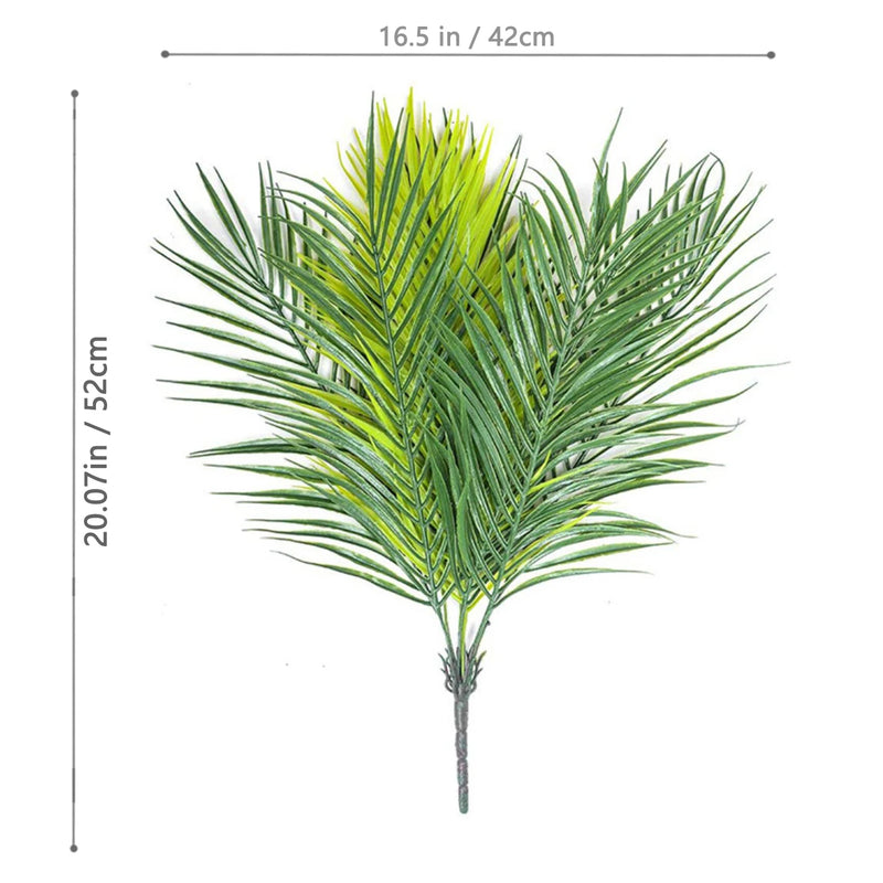 68-120cm Large Artificial Palm Tree Tropical Fake Plant Green Plastic Palm Leaf Branches Suitable for Home Garden Decoration