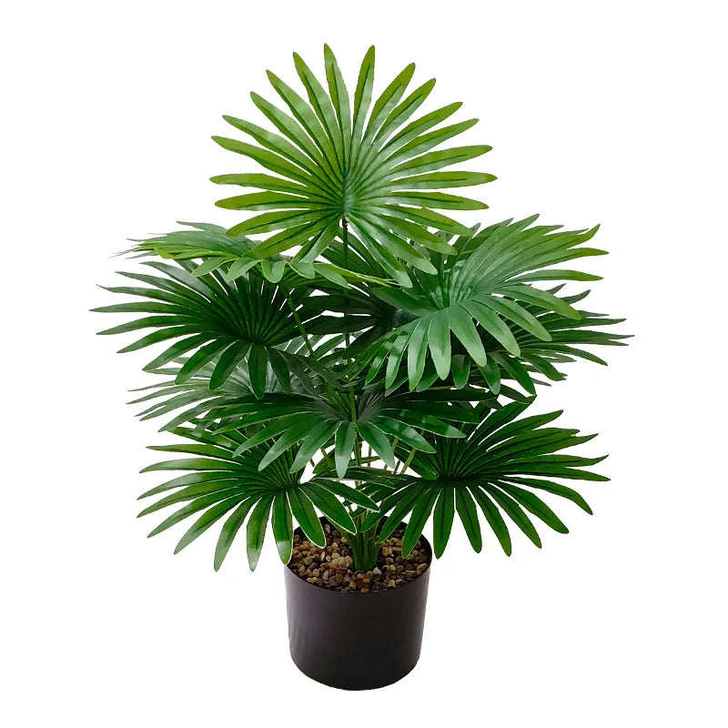 Large Size Artificial Palm Tree Plants Green Leaf Simulated Bonsai Potted Decoration Floor Home Garden Office Patry Decor Ornament