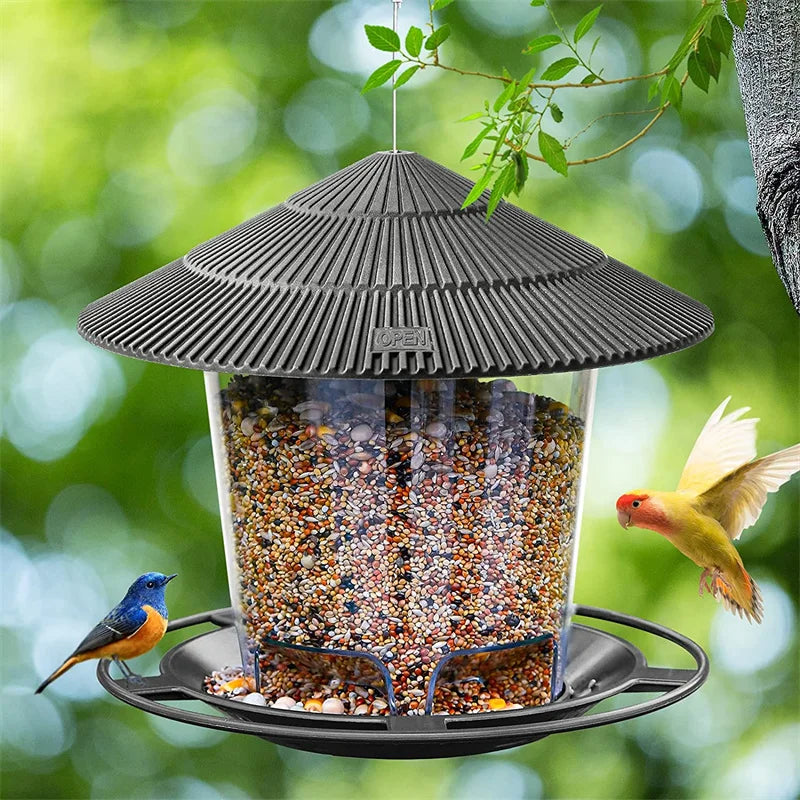 Bird Feeder , Hanging Feeding,, Multiple Hole Dispenser Seed Container