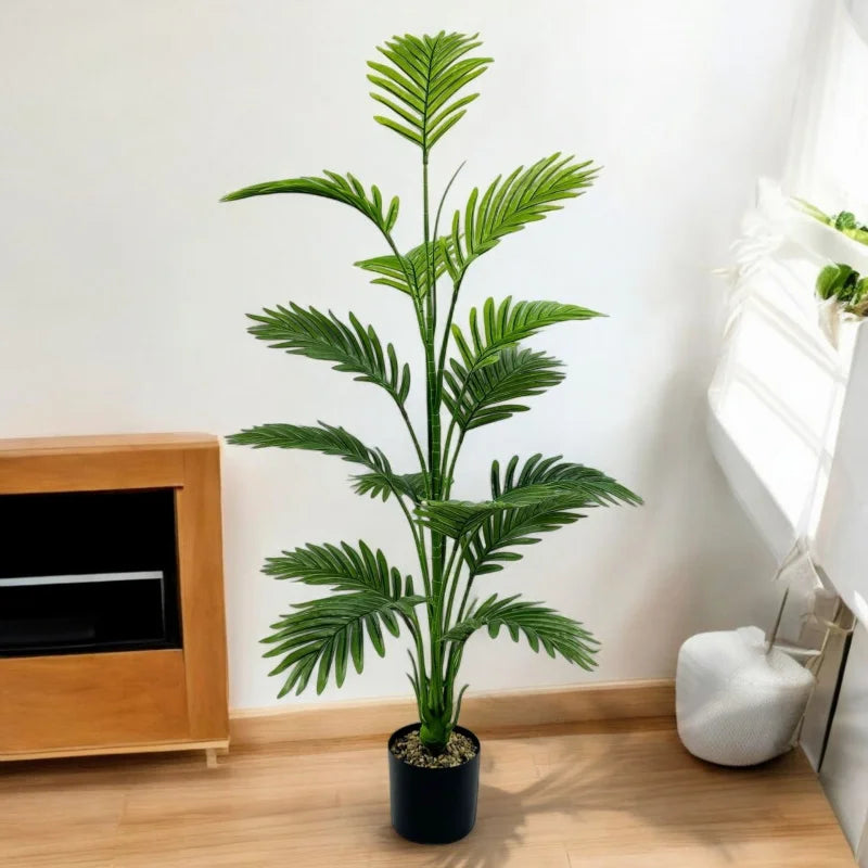 Large Artificial Palm Plant15Leaf - Perfect choice for home and office decoration,Indoor and outdoor use,Not including the basin