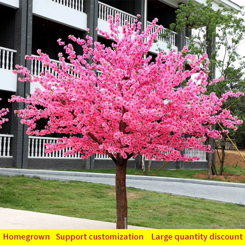 Artificial Peach Tree for Christmas, Simulation Cherry Tree, Outdoor Garden, Large Wishing Peach Tree, Wedding Center Decoration
