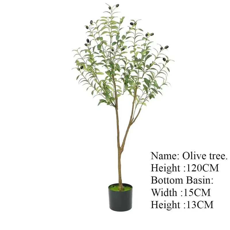 Large Olive Tree Artificial Plant Fake Olive Tree with Pot 60cm-240cm Tropical Silk Tree for Home Office Shop Party Decoration