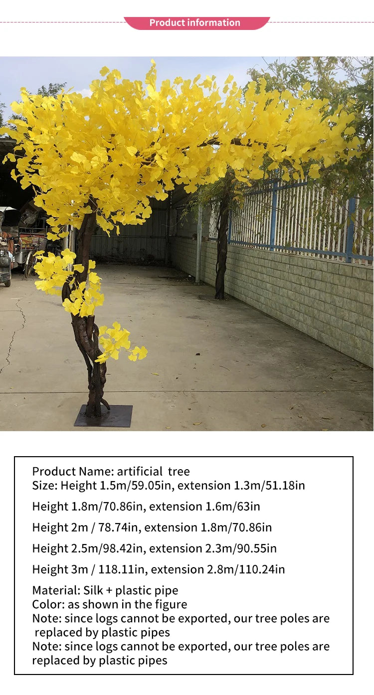 Artificial Cherry Tree for Home Decoration, Maple Tree, Wedding Decoration, Christmas Holiday Party, Hotel Mall