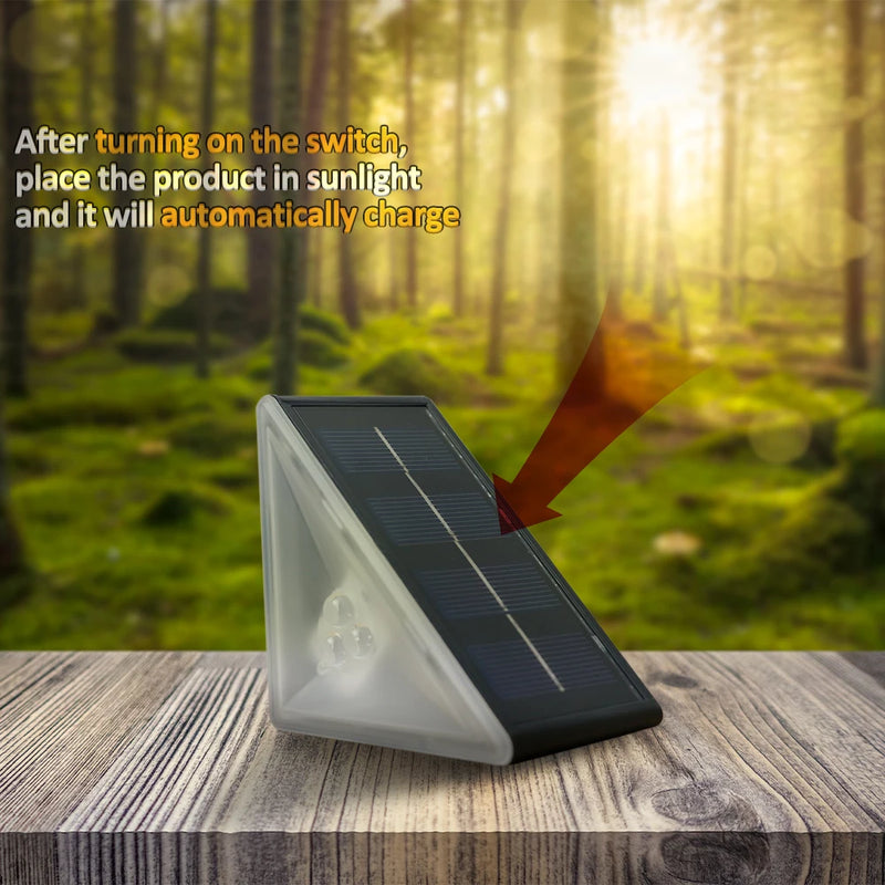 Outdoor Solar Step Lights, Warm White ,Waterproof, Auto On, for Patio, Yard, Driveway, Porch Decoration