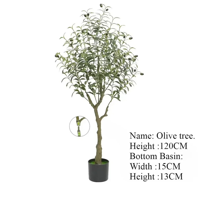 Large Olive Tree Artificial Plant Fake Olive Tree with Pot 60cm-240cm Tropical Silk Tree for Home Office Shop Party Decoration