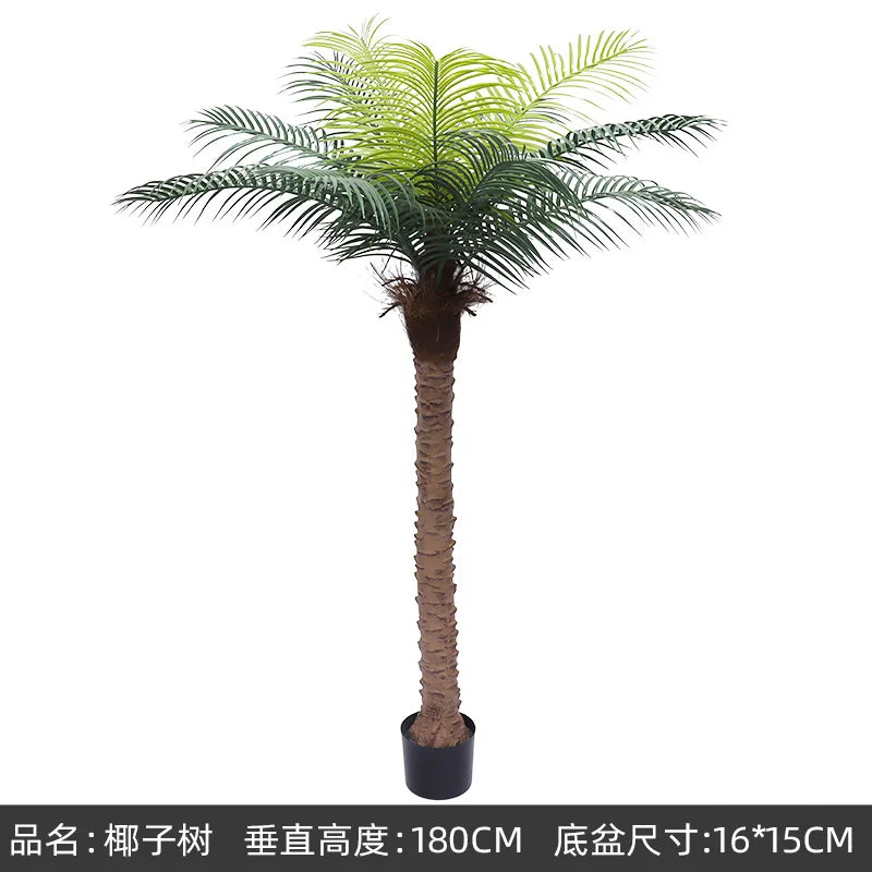 Large Artificial Coconut Tree Fake Palm for Outdoor Indoor Decor Hawaiian Simulation Plant