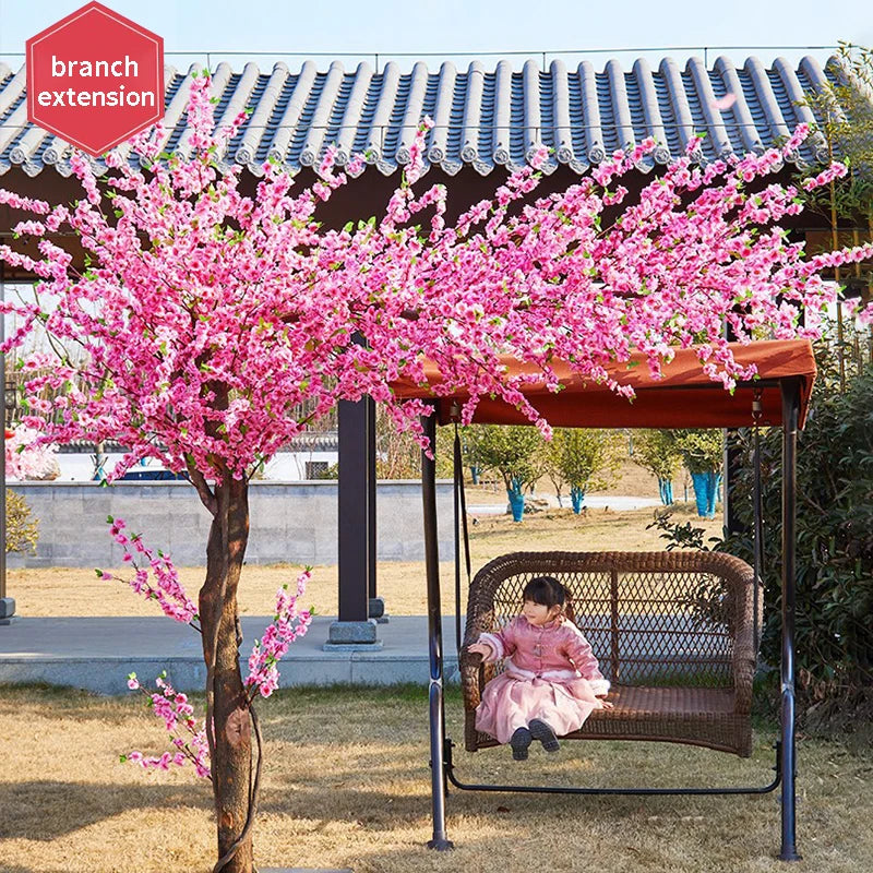 Artificial Peach Tree for Christmas, Simulation Cherry Tree, Outdoor Garden, Large Wishing Peach Tree, Wedding Center Decoration