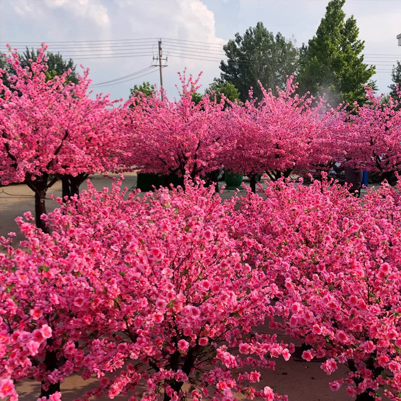 Artificial Peach Tree for Christmas, Simulation Cherry Tree, Outdoor Garden, Large Wishing Peach Tree, Wedding Center Decoration