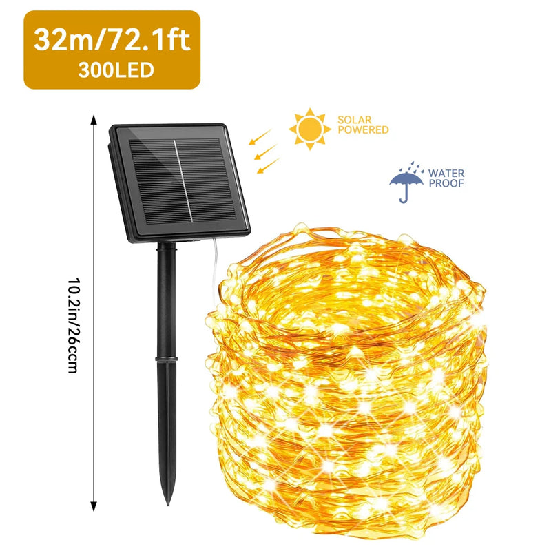 Solar-Powered Bubble Ball LED String Lights – Waterproof Outdoor Garden Decor