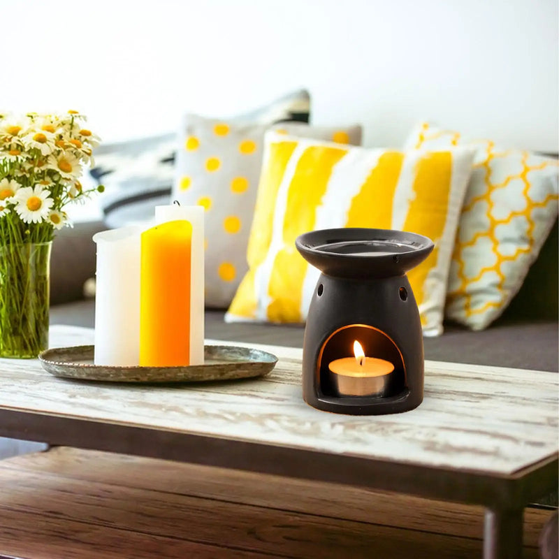 Ceramic Tealight Holder & Essential Oil Burner – Candle Warmer for Home & Office Decor