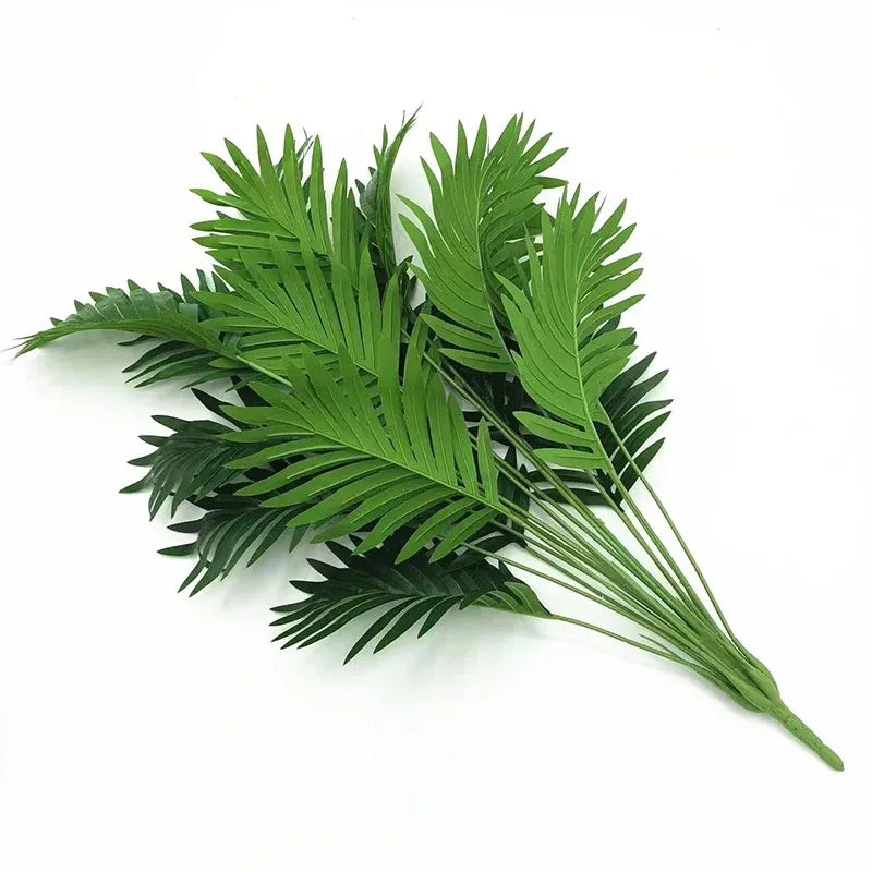 90-120cm Large Fake Palm Tree Artificial Tropical Plants Plastic Monstera Leaves Big Palm Tree Foliage for Home Garden Decor