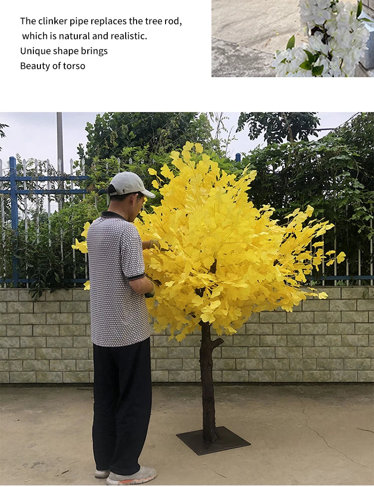 Artificial Cherry Tree for Home Decoration, Maple Tree, Wedding Decoration, Christmas Holiday Party, Hotel Mall