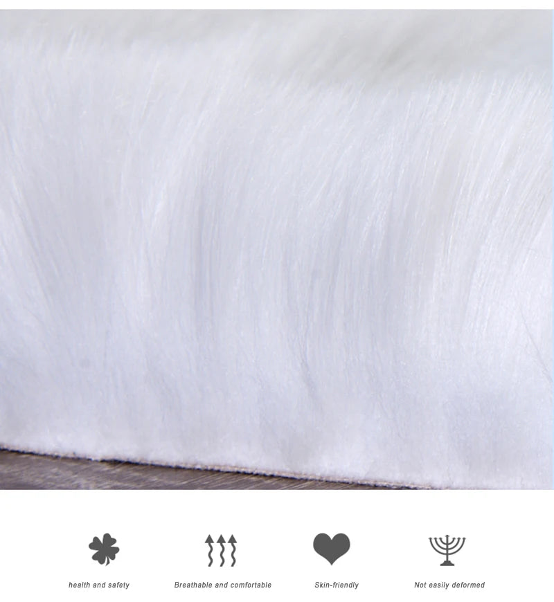 Fur Faux Sheepskin Soft Carpet Living Room Area Rugs Bedroom Bedside Furry Decoration Fluffy Imitation Wool Chair Sofa Cushion