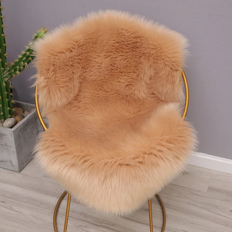 Fur Faux Sheepskin Soft Carpet Living Room Area Rugs Bedroom Bedside Furry Decoration Fluffy Imitation Wool Chair Sofa Cushion