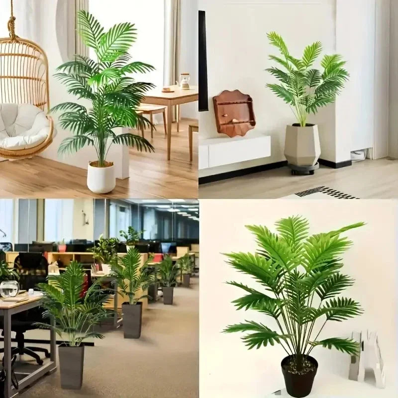 82cm Artificial Palm Tree Scattered Sunflower Tropical Fake Plant Palm Leaves Large Monster Branches Home Garden Decoration