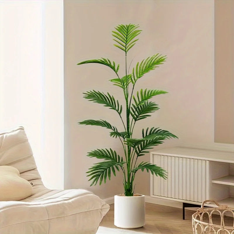 Large Artificial Palm Plant15Leaf - Perfect choice for home and office decoration,Indoor and outdoor use,Not including the basin