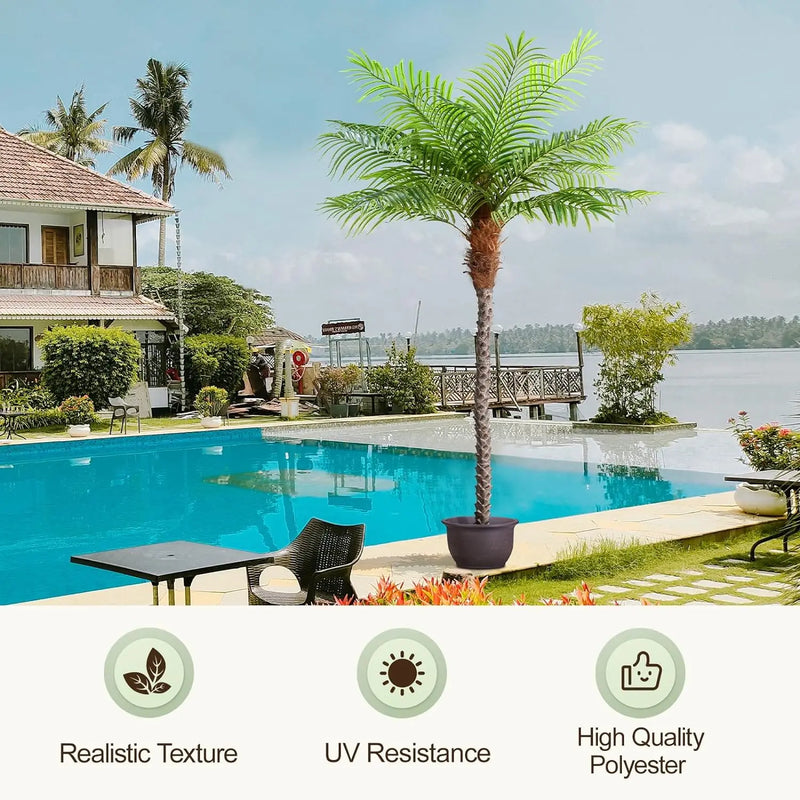 Large Artificial Coconut Tree Fake Palm for Outdoor Indoor Decor Hawaiian Simulation Plant