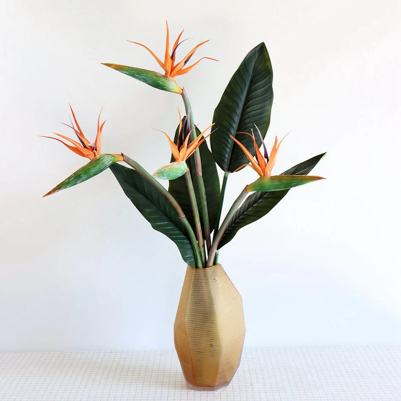 Large Bird of Paradise Artificial Tropical Flower Faux Heaven Bird Plant for Home Office Garden Decor Flower Arrangement