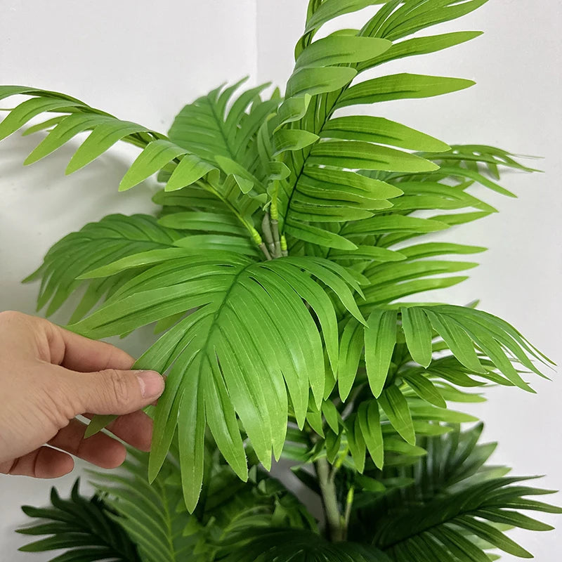 150cm Large Artificial Palm Tree Tropical Fake Plants Real Touch Palm Leafs Plastic Banyan Tree for Home Garden Shop Party Decor
