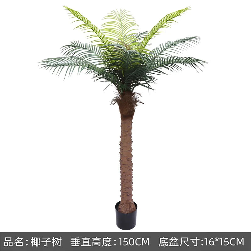 Large Artificial Coconut Tree Fake Palm for Outdoor Indoor Decor Hawaiian Simulation Plant