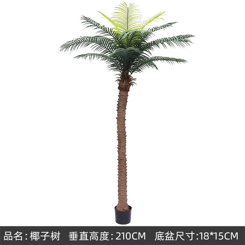 Large Artificial Coconut Tree Fake Palm for Outdoor Indoor Decor Hawaiian Simulation Plant
