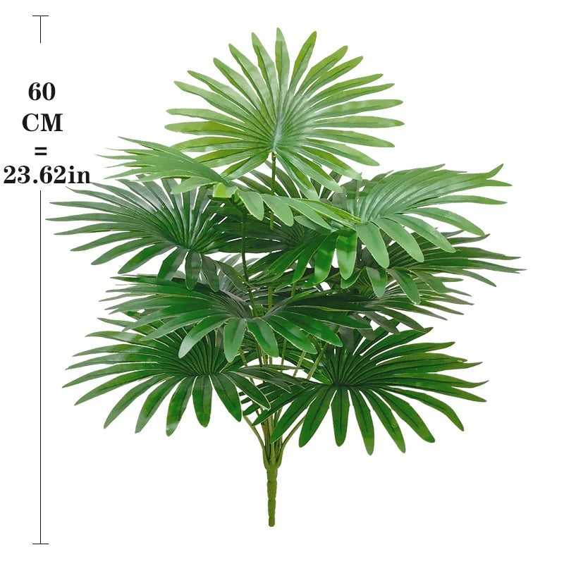 Large Size Artificial Palm Tree Plants Green Leaf Simulated Bonsai Potted Decoration Floor Home Garden Office Patry Decor Ornament