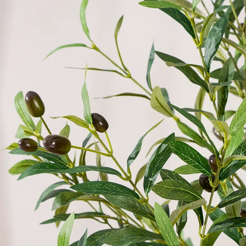 Large Olive Tree Artificial Plant Fake Olive Tree with Pot 60cm-240cm Tropical Silk Tree for Home Office Shop Party Decoration
