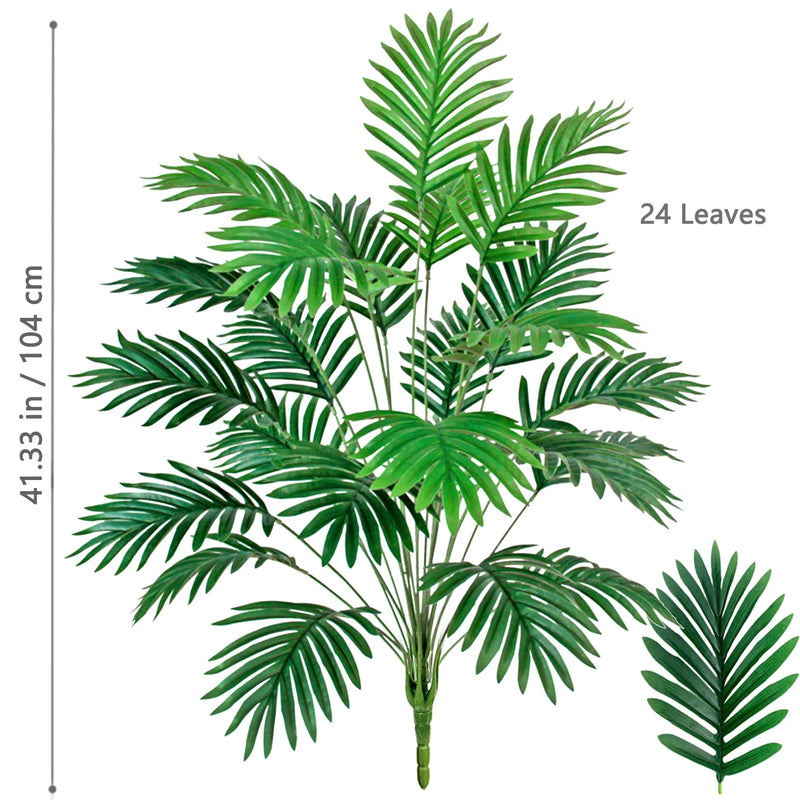 53-123cm Artificial Palm Tree Tropical Fake Plant Green Plastic Palm Leaf Branches Suitable for Home Garden Decoration