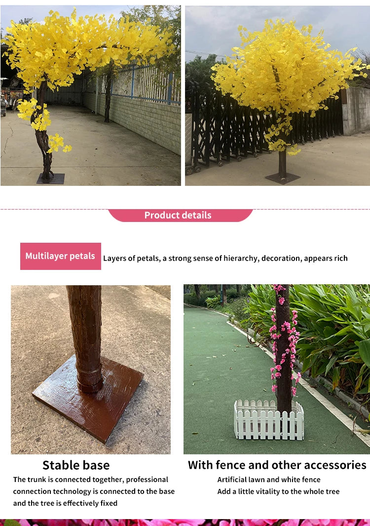 Artificial Cherry Tree for Home Decoration, Maple Tree, Wedding Decoration, Christmas Holiday Party, Hotel Mall