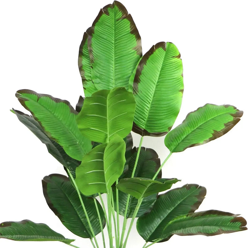 32" Artificial Bird of Paradise Plants 18 Leaves Faux Banana Tree Tropical Turtle Large Palm Leaf Fern Bushes Shrubs