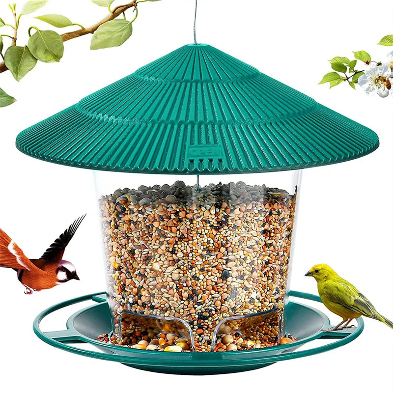 Bird Feeder , Hanging Feeding,, Multiple Hole Dispenser Seed Container