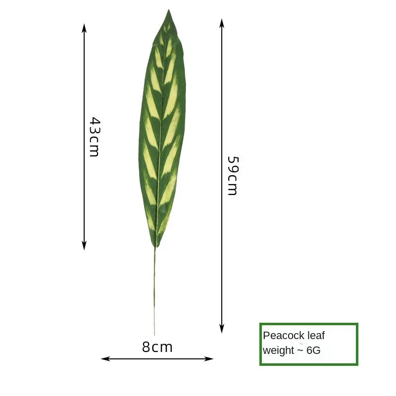 10PCS Palm Artificial Plants Leaves Decorations Faux Large Tropical Palm Leaves for Home Kitchen Party Flowers Wedding Decor