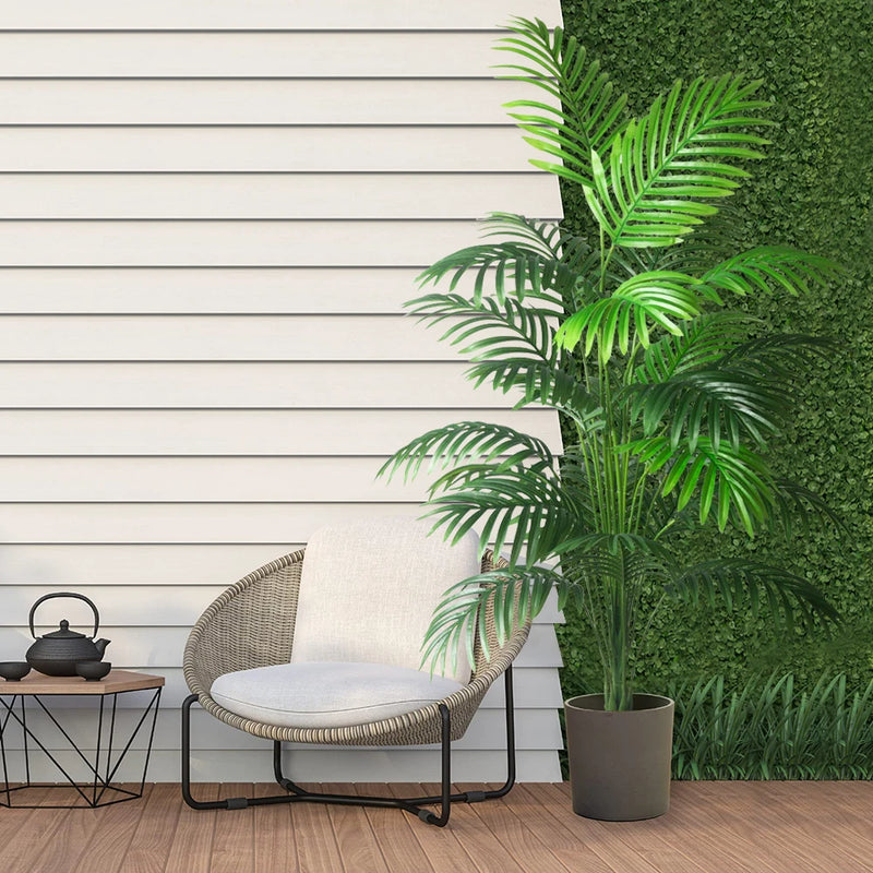 90/120cm Large Artificial Tropical Palm Tree Fake Coconut Tree Branch Plastic Green Turtle Back Leaves for Home Office Decora