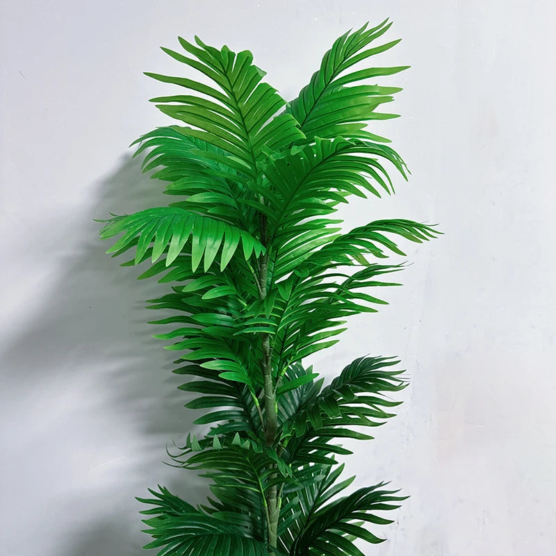 150cm Large Artificial Palm Tree Tropical Fake Plants Real Touch Palm Leafs Plastic Banyan Tree for Home Garden Shop Party Decor