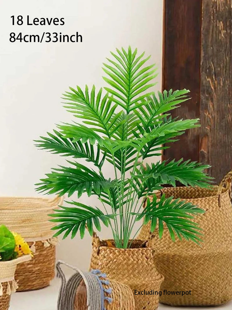 1pc Large Artificial Palm Plants Leaves Faux Fake Tropical Large Palm Tree Imitation Leaf Home Floor Decoration 70-120cm