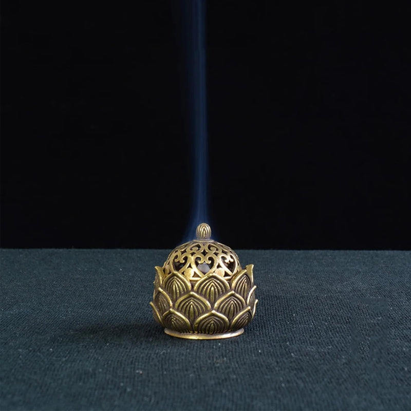 Feng Shui Lotus Incense Burner – Zen Coil Holder for Meditation & Aromatherapy