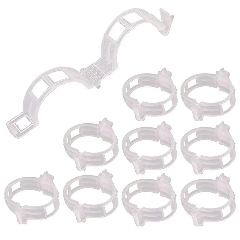 Reusable Plastic Plant Support Clips – Grafting & Vine Protection for Tomatoes & Vegetables