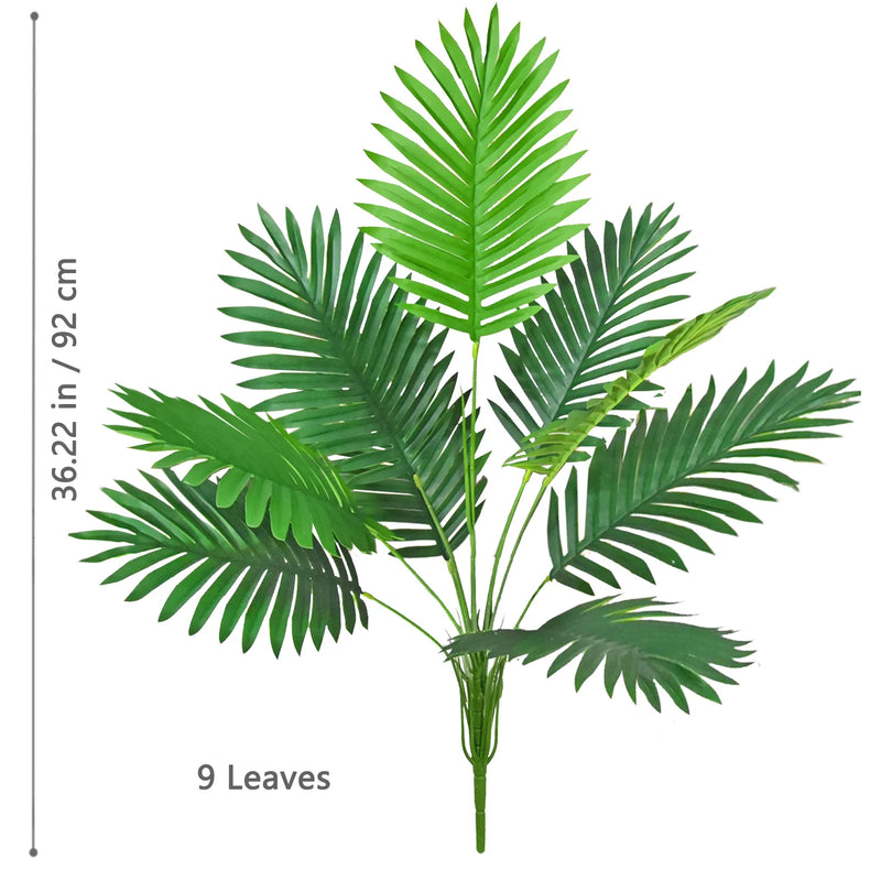 68-120cm Large Artificial Palm Tree Tropical Fake Plant Green Plastic Palm Leaf Branches Suitable for Home Garden Decoration