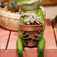 Resin Frog Flower Pot Ornaments,  Outdoor Garden Plant Pot Figurine, Decoration Yard, Villa Furnishing Accessories Art