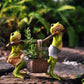 Resin Frog Flower Pot Ornaments,  Outdoor Garden Plant Pot Figurine, Decoration Yard, Villa Furnishing Accessories Art