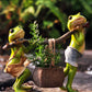 Resin Frog Flower Pot Ornaments,  Outdoor Garden Plant Pot Figurine, Decoration Yard, Villa Furnishing Accessories Art