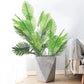 90-120cm Large Artificial Palm Tree Tropical Fake Plants Green Plastic Palm Leafs Big Monstera Tree Branch For Home Garden Decor