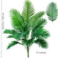 68-120cm Large Artificial Palm Tree Tropical Fake Plant Green Plastic Palm Leaf Branches Suitable for Home Garden Decoration
