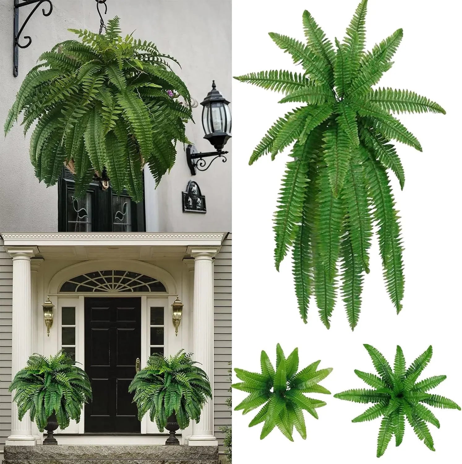 Large realistic simulated plants Faux Ferns Outdoor Planter Large UV Resistants Lifelike Artificial Fern artificial tree decor